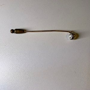 Vintage Snake Diamond around pearl pin. Brooch. Perfect condition. Antique.